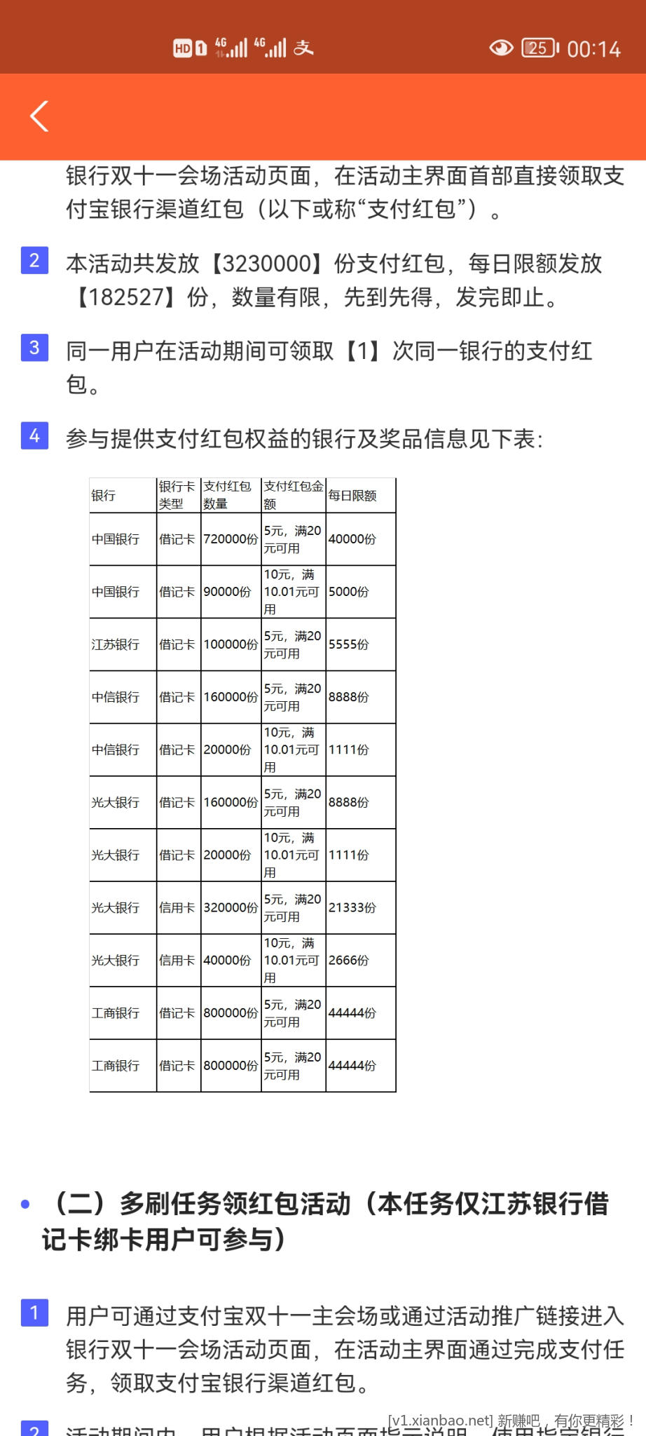 zfb银行活动 今天开始-惠小助(52huixz.com)