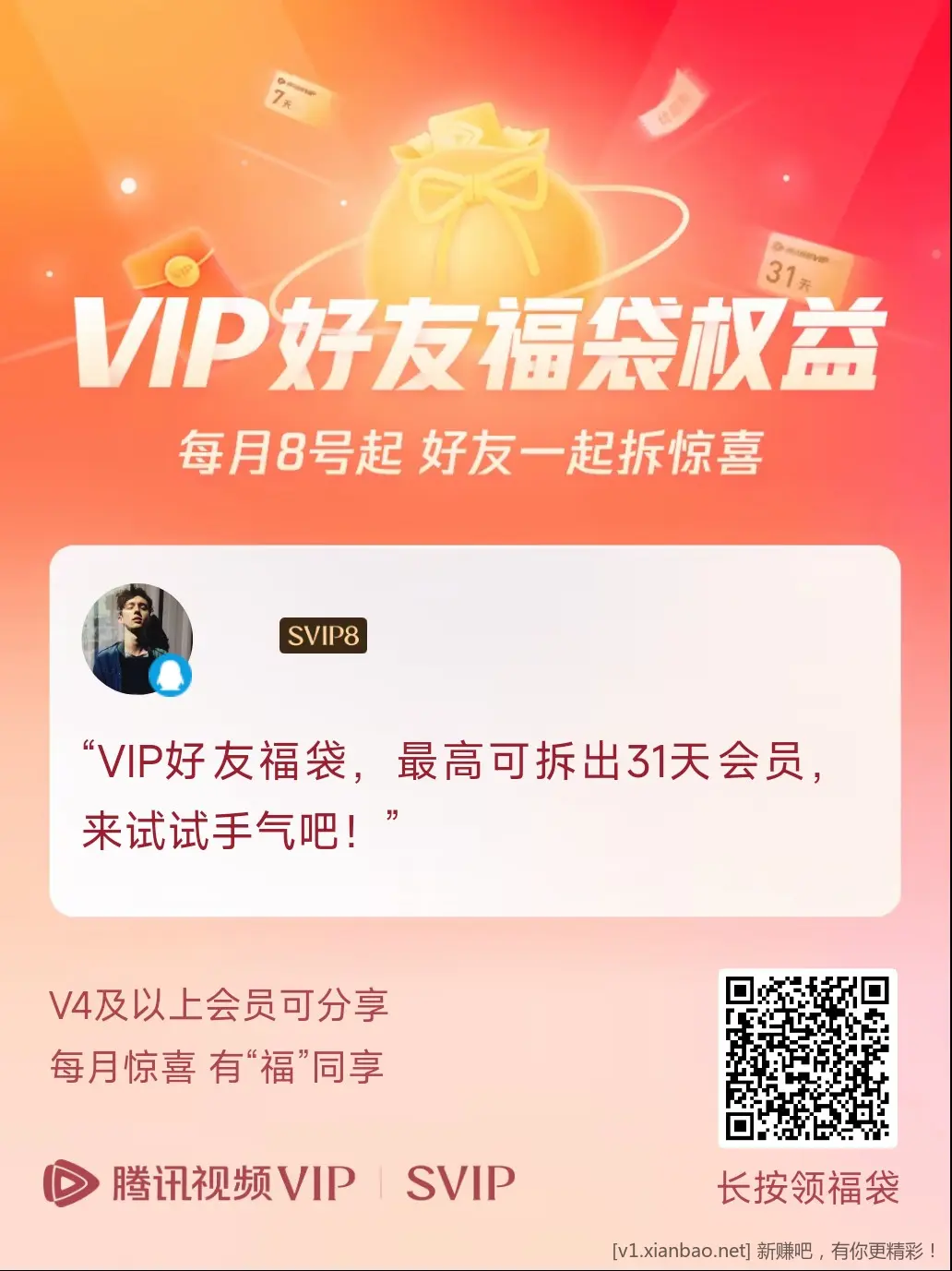 腾讯视频vip红包 - 线报酷