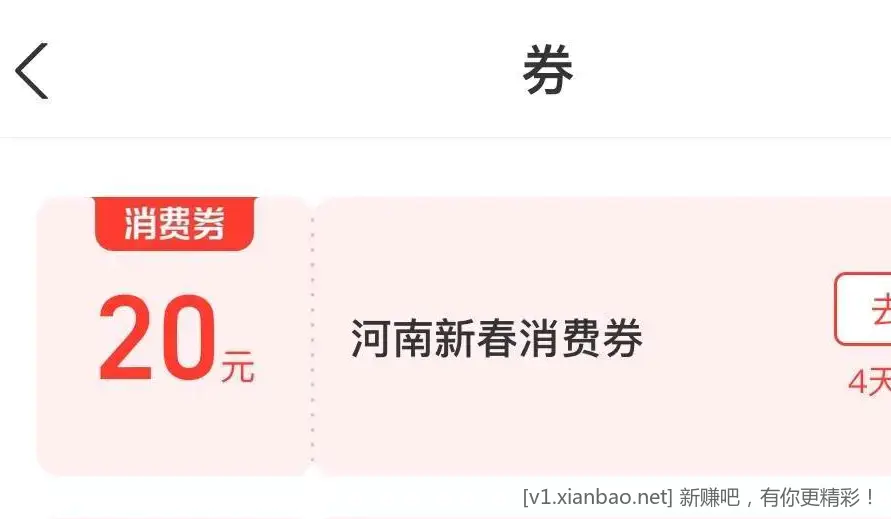 河南消费券 截止到26号都能领 - 线报酷