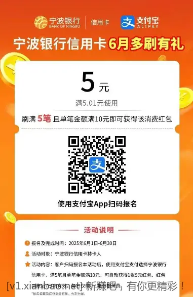 宁波银行信用卡消费红包 - 线报酷