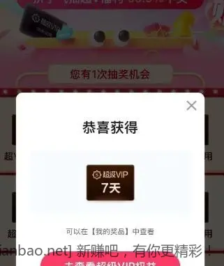 唯品会超级 VIP 七天，抽奖有水 - 线报酷