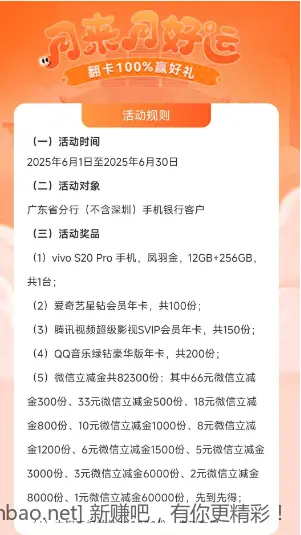 广东中行立减金 - 线报酷