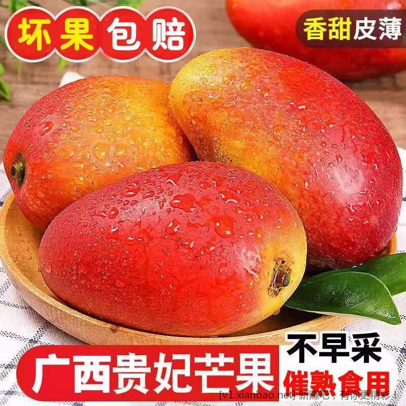 广西贵妃芒果 5 斤 12.9 元 - 线报酷