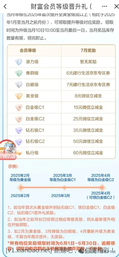8月10号10点建行财富会员！领立减金 - 线报酷