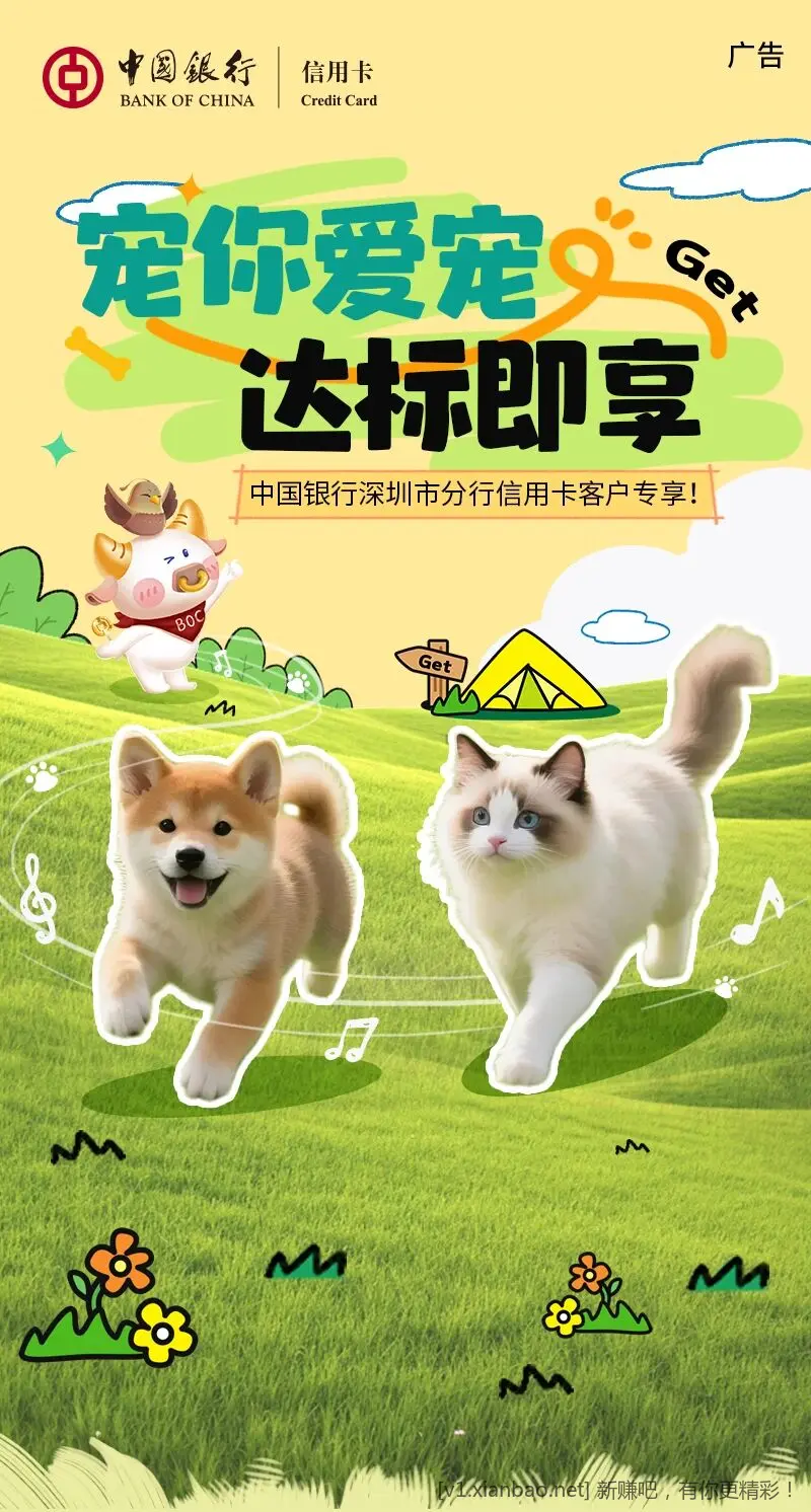 中国银行深圳分行信用卡萌宠活动达标领奖（宠物尿垫/猫砂二选一）） - 惠发布