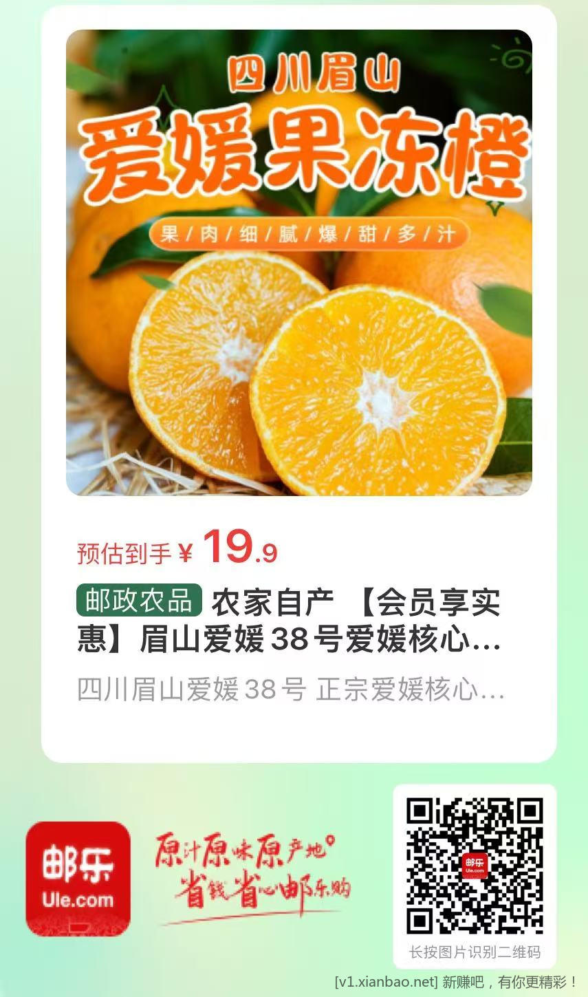 19.9买8斤果冻橙 速度 - 线报酷