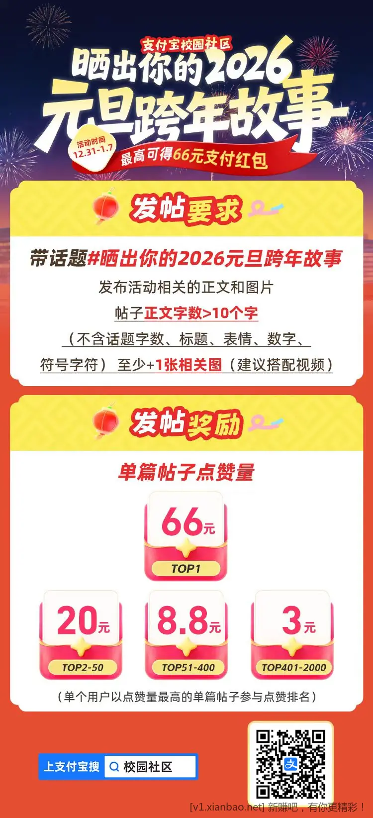 zfb有奖话题发帖 必得3元红包 - 线报酷