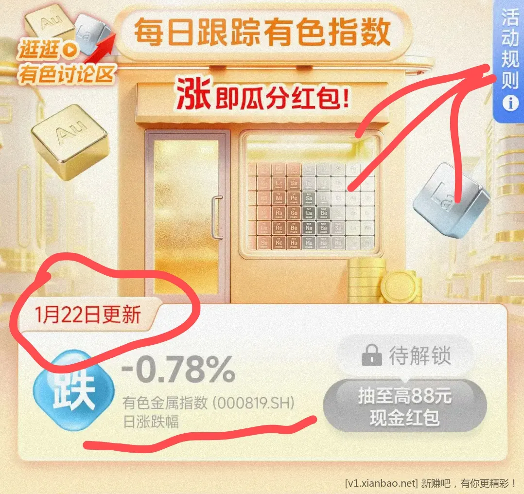 招行 红包 3个活动入口，4k份，每个工作日根据涨跌可领 - 线报酷