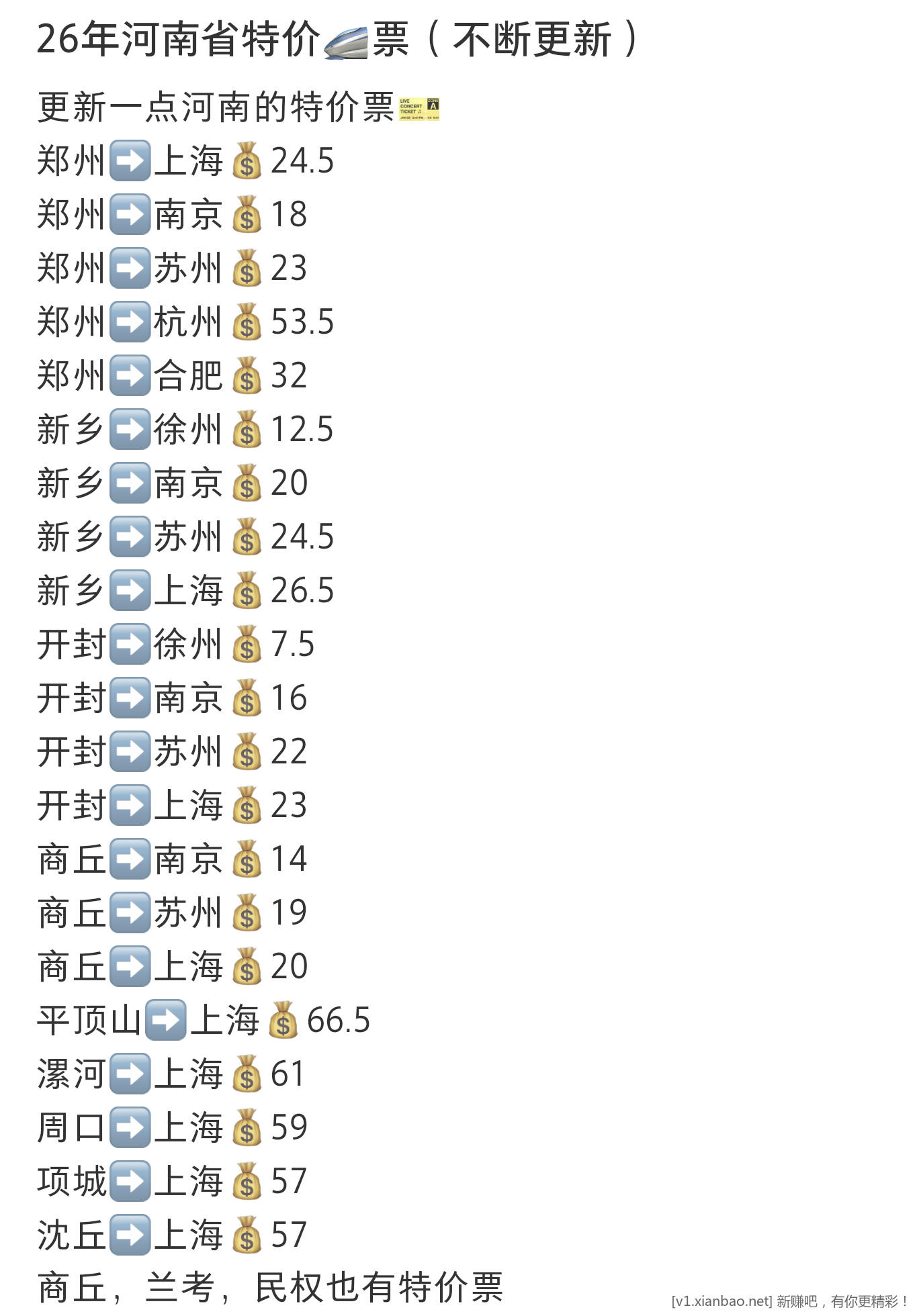 2月10号特价火车票2折 - 线报酷